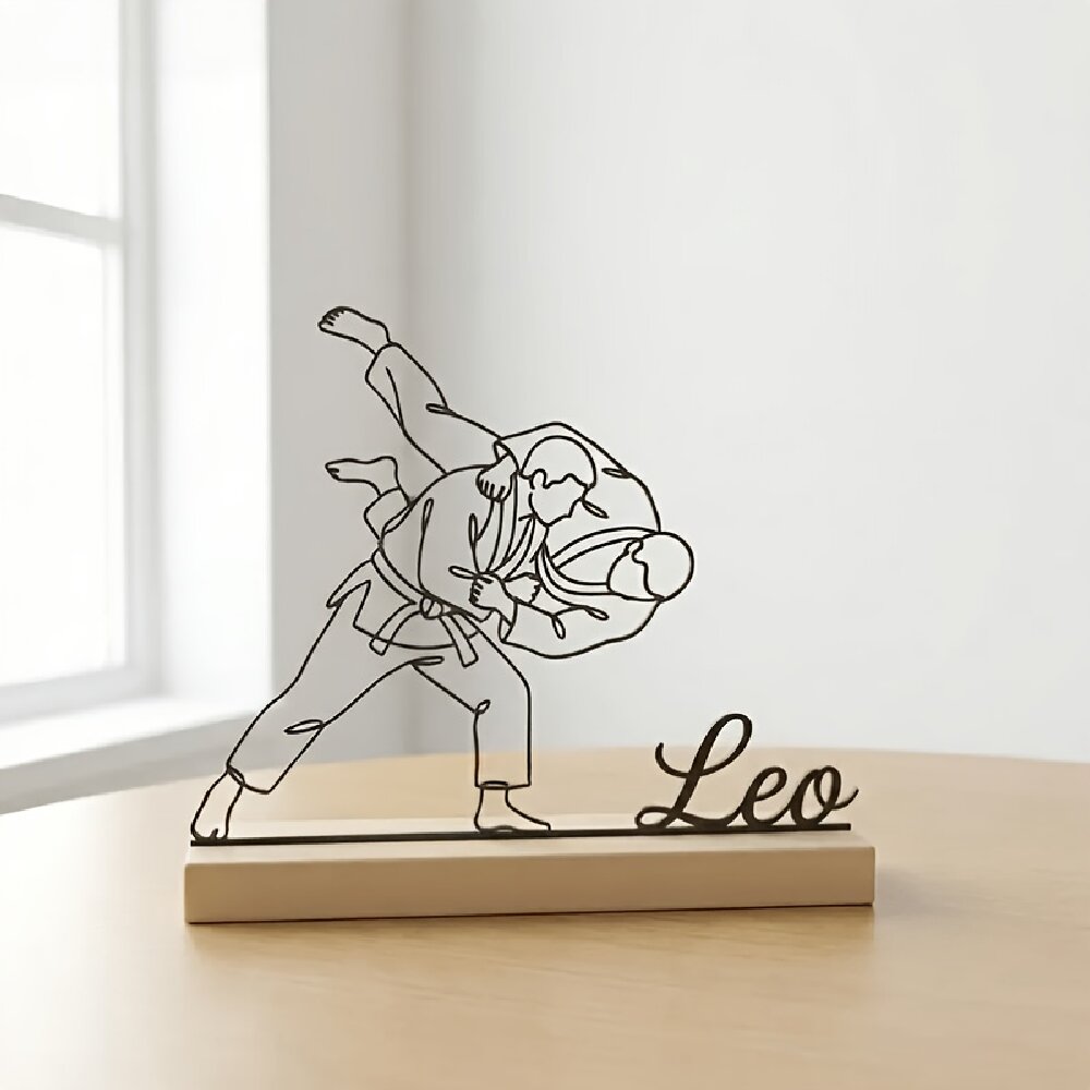 Baby Products Decoration - Statue d'arts martiaux de judo gravée