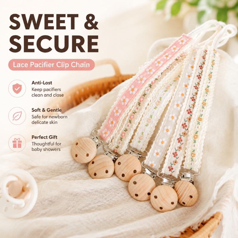Baby Products 1 Year - Chaîne de sucette en dentelle pour