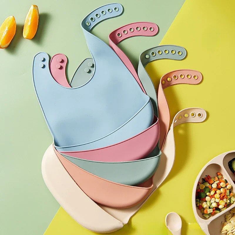 1/2 bavoirs pour bébé réglable - Silicone Baby Bibs avis et prix