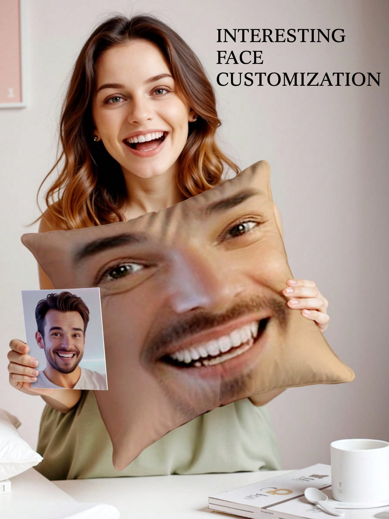 1 oreiller carré personnalisé  - Baby Products Decoration avis et prix
